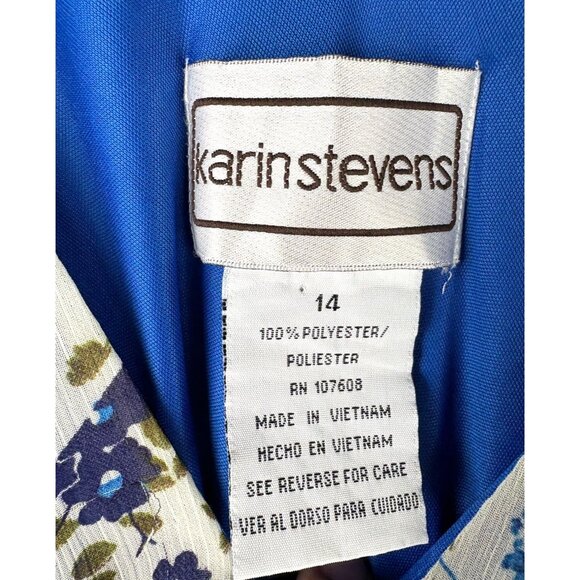 Cottage Boho Floral Print Sleeveless Tiered V-Neck Midi Dress Women's Medium - Picture 9 of 13